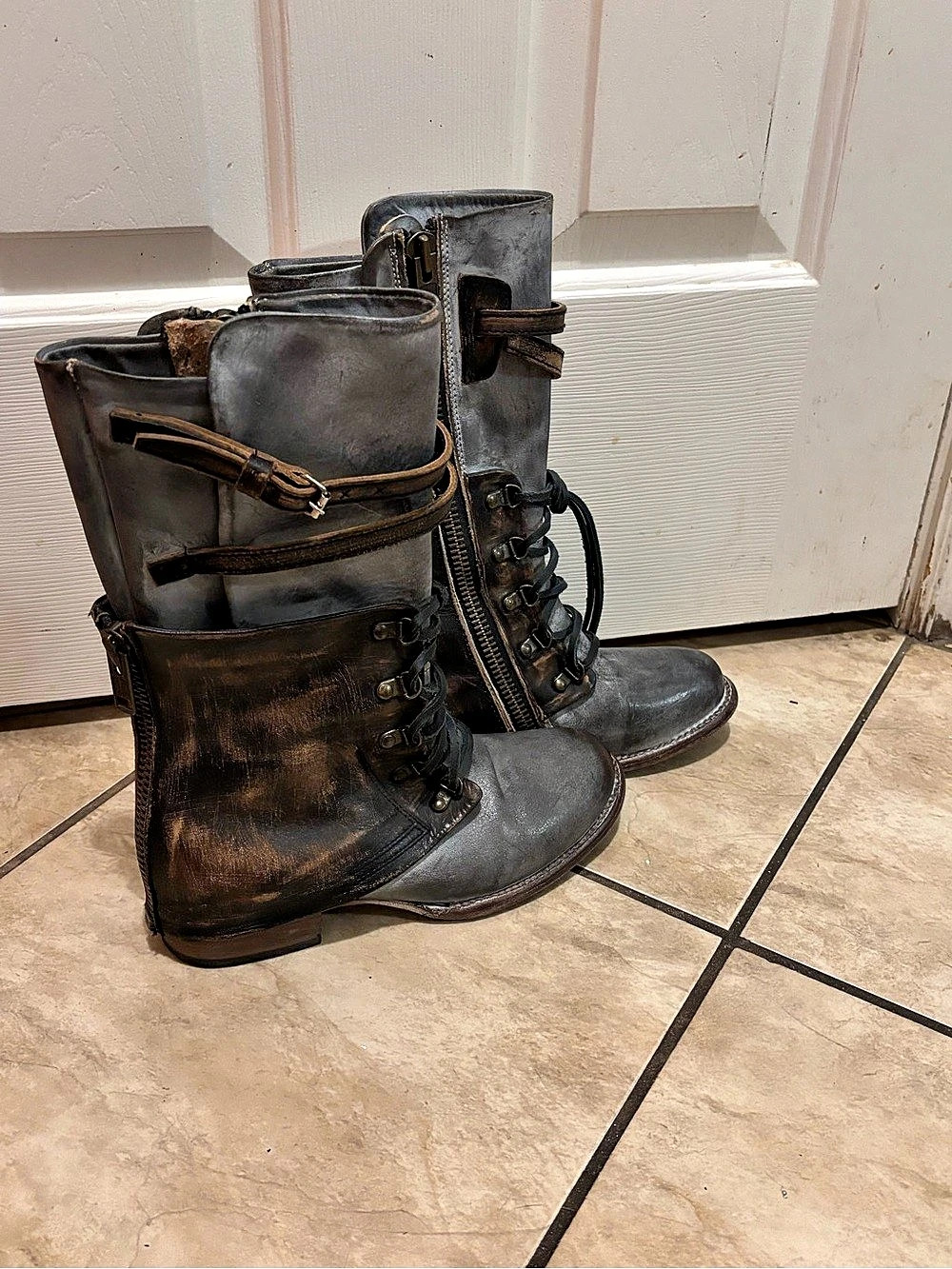 Freebird by Steven Ravi Boots in Gray & Brown